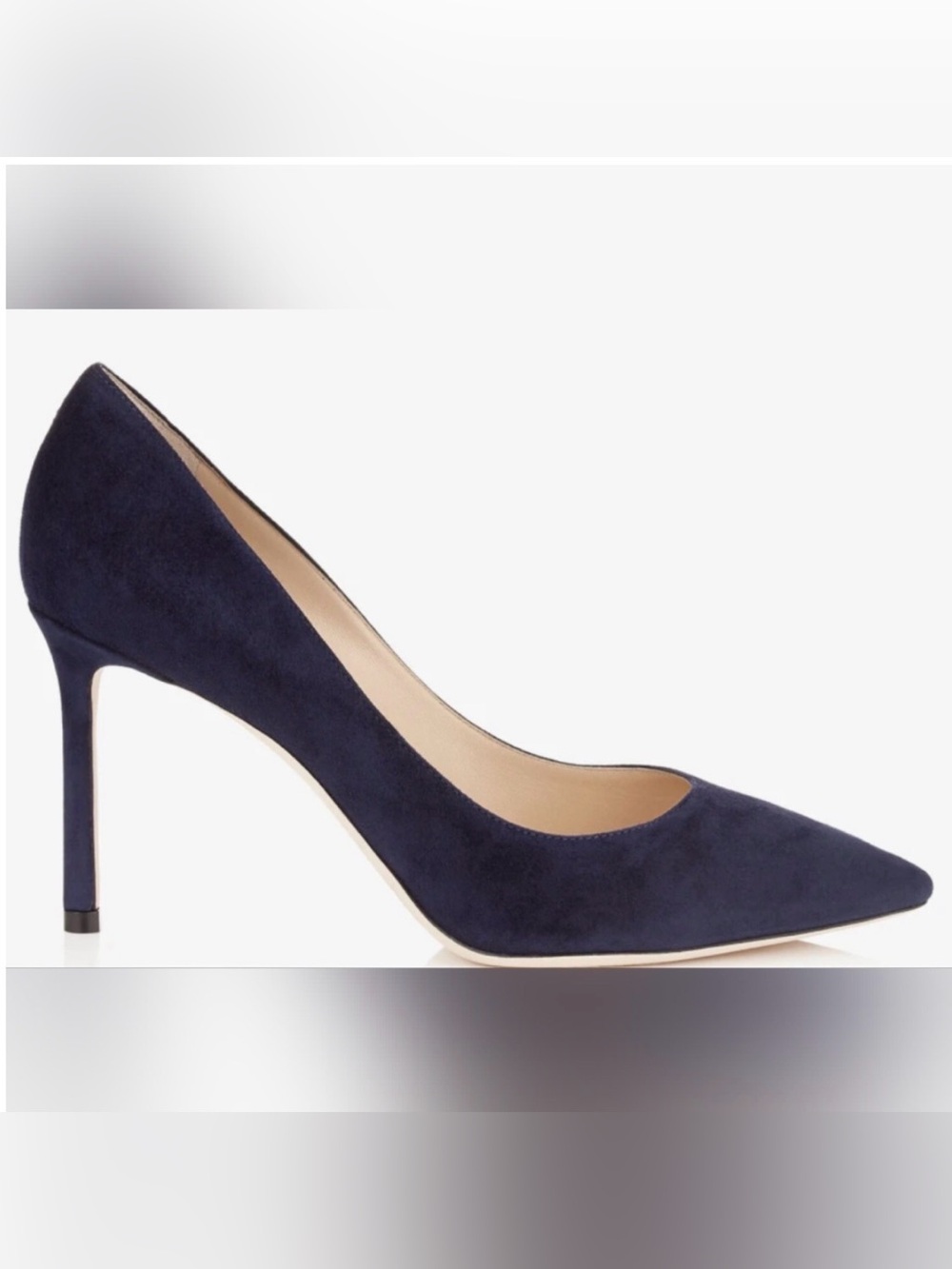 NWOT New Jimmy Choo Navy Suede Romy 38
